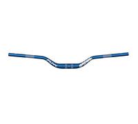 Funn Upturn Riser Handlebar, 35mm Clamp, 800mm Wide, 55mm Rise (Blue) | Triple-butted, AL6061 and AL6066 alloy, upright geometry, shifter and brake lever indication marks, MTB and BMX use