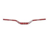 Funn Upturn Riser Handlebar, 35mm Clamp, 800mm Wide, 55mm Rise (Red) | Triple-butted, AL6061 and AL6066 alloy, upright geometry, shifter and brake lever indication marks, MTB and BMX use