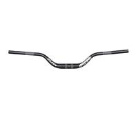 Funn Upturn Riser Handlebar, 35mm Clamp, 800mm Wide, 75mm Rise (Black) | Triple-butted, AL6061 and AL6066 alloy, upright geometry, shifter and brake lever indication marks, MTB and BMX use