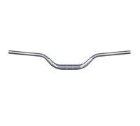 Funn Upturn Riser Handlebar, 35mm Clamp, 800mm Wide, 75mm Rise (Grey) | Triple-butted, AL6061 and AL6066 alloy, upright geometry, shifter and brake lever indication marks, MTB and BMX use
