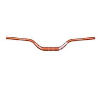 Funn Upturn Riser Handlebar, 35mm Clamp, 800mm Wide, 75mm Rise (Orange) | Triple-butted, AL6061 and AL6066 alloy, upright geometry, shifter and brake lever indication marks, MTB and BMX use