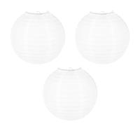 FunnArua 3 Pcs Paper Lampshades for Ceiling Lights, 20cm Ribbed White Paper Light Shade
