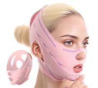 FunnAura 1 Pcs Double Chin Reducer, Reusable Breathable Comfortable Face Lifting Strap, V Line Lifting Mask for Skin Sagging Jawline Lift