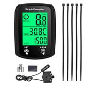 FunnAura 19 Functions Waterproof Spin Bike Computer, Bicycle Speedometer Mph (black)