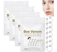 FunnAura 28PCS Bee Venom Lymphatic Drainage Nose Ring Reduce Stress and Anxiety