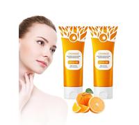FunnAura 2Pcs Orange Exfoliating Face Scrub Cleanser Peeling Cleanser Gel for Skin Body