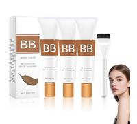 FunnAura 3 Pcs BB Blur Tinted Moisturizer Spf 30, Even Skin Tone Full Coverage Moisturiser Foundation with Makeup Brush for Women