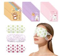 FunnAura 30 Packs Steam Eye Mask for Dry Eyes, Disposable Self Heating Eye Mask for Moisturizing Relaxation(Lavender + Grapefruit + Rose)