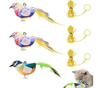 FunnAura 3PCS Cat Interactive Toys for Indoor Cats, Electronic Toy fo radult cat, Simulation Bird Smart Sound