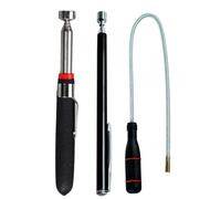 FunnAura 3PCS Telescopic Magnetic Pickup Tool, Flexible Handheld Retrieval Tool Collector with Pocket Clip (1.5LB 5LB 8LB)