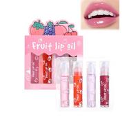FunnAura 4 Pcs Kids lip Gloss Set, Roll On Glossy Lip Oil Set, Fruity Flavors, Moisturizing and Long Lasting for Women & Girl Lip Care