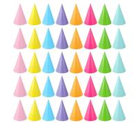 FunnAura 40 Pcs Pastel Party Hats for Kids, 6 Colors Mini Party Hats for Boys Gilrs