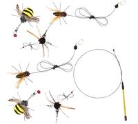 FunnAura 7 Pcs Cat Wand Set, Cat Wand Toy with 6 Pcs Cat Toys Replacement
