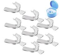 FunnAura 8PCS Teeth Whitening Mouth Trays Set, Teeth Whitening Gum Shield for Grinding Protecting with Cleaning Box