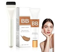 FunnAura BB Blur Tinted Moisturizer Spf 30, Even Skin Tone Full Coverage Moisturiser Foundation with Makeup Brush for Women