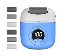 Funnaura Electric Foot Files Grinder Hard Skin Callus Remover for Feet, Electric Pedicure Sets with 6 Replacement Rollers (Blue)