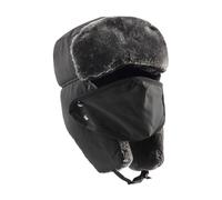 FunnAura Unisex Winter Hat, Windproof Warm Trapper Hat with Ear Flaps and Mask for Skiing, Skating, Hunting, Daily Use Black