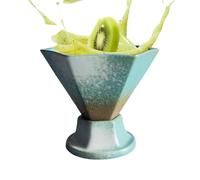 Funnel Coffee Tea Cup Set, Handmade Triangular Funnel Shaped Retro Ceramic Tea Cup - 170ml Much And Not Too Few, This Triangular Retro Retro Funnel Shaped Tea Cup Ha