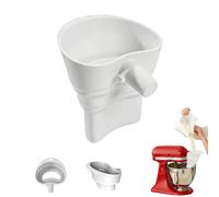Funnel for Kitchen Aid Mixer Stand Mixer, Food-Grade Silicone, Flour Funnel for Stand Mixer, Compatible 4.5-7 Qt Tilting Head Mixers, for Flour, Liquids and More, Dishwasher Safe (4.5-7QT)
