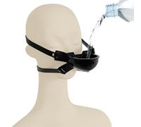 Funnel Gay Mouth Ball Gag Oral Sex, Adjustable Erotic Head Harness Water Mouth Gag Mouth Plug SM Fetish Sex Toy Restraints Fantasy Sex Toys for Lover Couple Black