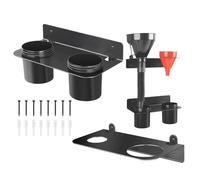 Funnel Holder,with Removable Drip Cups Wall Mount Garage Supplies | Drip Drain Rack - for Car Trailer Race Train Motor Engine Additive Filter Valve Spill Drain