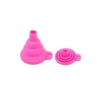 Funnel Kitchen Silicone Funnel Foldable For Filling Water Bottle With Liquid Transfer Portable Oil Pot Gadgets(Pink S and M)