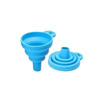 Funnel Kitchen Silicone Funnel Foldable For Filling Water Bottle With Liquid Transfer Portable Oil Pot Gadgets(Blue S and M)