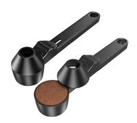 Funnel Measuring Spoons, Ancient and Brave Design, Two Sliding Lid Coffee Scoops, Black Colour Set of Two, Multipurpose Kitchen Utensils for Precise Measurements