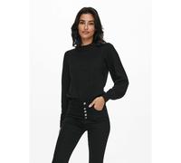 Funnel Neck Jumper in Fine Knit Black