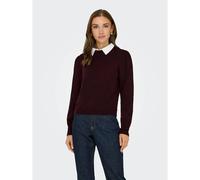 Funnel Neck Jumper in Fine Knit burgundy
