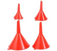 Funnels For Filling Bottles - Red Automotive Oil Funnel Set | Engine Oil Chute | Wide Mouth Bottle Feeder | Reusable Grease Fill Feeder | Chute For Filling Bottles Or Containers For Kitchen Car