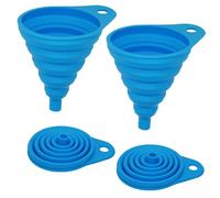 Funnels for Filling Bottles Set of 2, Food Grade Silicone Funnel for Kitchen Use. Small Collapsible Funnel Bottle Funnel for Water Liquid Protein Powder Transfer.