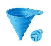 Funnels for Kitchen Use, Food Grade Silicone Collapsible Kitchen Funnel (Blue)