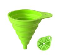 Funnels for Kitchen Use, Food Grade Silicone Collapsible Kitchen Funnel (Green)