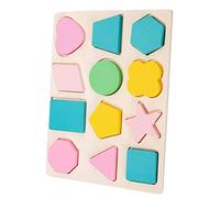 FUNNETOYU 1 set Shape Sorting Wooden Puzzle for Educational Matching Game Enhance Cognitive Motor Skills Multi Functional Wooden for Learning for