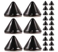 FUNNETOYU 100pcs Black Cone Studs Bead Accessory for Jewelry Making, DIY Spacer Beads in Black CCB Material, Suitable for Necklaces and Jackets, for Punk Shoes and Jackets Embellishment