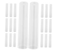 FUNNETOYU 100pcs Pencil Extender Pencil Caps for Artists Cute Pen Tip Covers Portable Toppers Pen Case Transparent Plastic