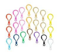 FUNNETOYU 100pcs PP Plastic Keychain Clips with Key Ring Clips for Crafting Bags and Prevent Keys from Being Lost