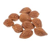 FUNNETOYU 10pcs Fake Almonds Decor Plastic Simulation Nuts Models for Display and Playroom, Easy to Store Photography Props for Party and Photoshoot Scenes