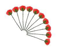 FUNNETOYU 10pcs Foldable Rose Props for Stage Tricks and Performances Easy to Use Silk Flower Appearing Gimmick for Bars Parties Home Shows Suitable for Beginners and Professionals