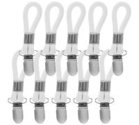 FUNNETOYU 10pcs Metal Hanging Towel Clips Set Thickened Braided Cotton Rope Rust-Resistant Kitchen and Bathroom Towel Holders for Tea and Gloves