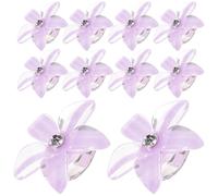 FUNNETOYU 10pcs Mini Flower Hair Clips for Rhinestone Claw Clips with Flower Shape Classic Style Hair Accessories for Home and Travel Use