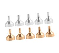 FUNNETOYU 10pcs Mini Perfume Transfer Funnels Resistant Metal Liquid Transferring Tools for Essential Oils and Fragrance Bottles Portable for Precise Filling