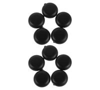 FUNNETOYU 10pcs Mini round Earbuds Protective Storage Cases with Clip, Shockproof Small Earbud Carrying Boxes for Wireless Earphones Travel Office Black