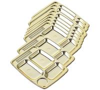 FUNNETOYU 10pcs Miniature Kitchen Food Plates Simulated Divided Dinnerware for Dollhouse Decor and DIY Landscaping Scene Accessories