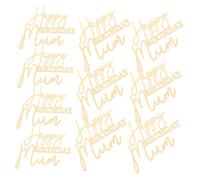 FUNNETOYU 10pcs Mother's Day Party Decorations Kit Acrylic Happy Birthday Mom Cake Toppers for Cupcakes and Cakes Easy Setup Elegant Birthday Cartoon Top Decoration for Theme Celebration