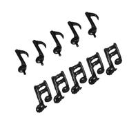 FUNNETOYU 10pcs Music Note Aluminum Foil Balloons Black Double Single Notes for Concerts Band Performances Music Party Decorations