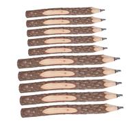 FUNNETOYU 10pcs Natural Wood Bark Pencils with Soft for Smooth Writing and Drawing Unique Rustic Tree Branch Design Stationery for School Office and Teacher Prizes