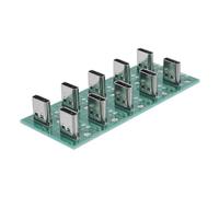 FUNNETOYU 10Pcs Pin USB C Female Connector Pcb Adapter Board for Cable Testing Durable Support Module for Stable Data Transmission Space Saving Vertical Design