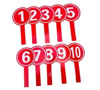 FUNNETOYU 10Pcs Practical Handheld Score Paddles with Numbers Voting Boards for Competition Scoring and Match Voting Easy to Use and Stable Structure Single Sided Design